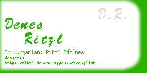 denes ritzl business card